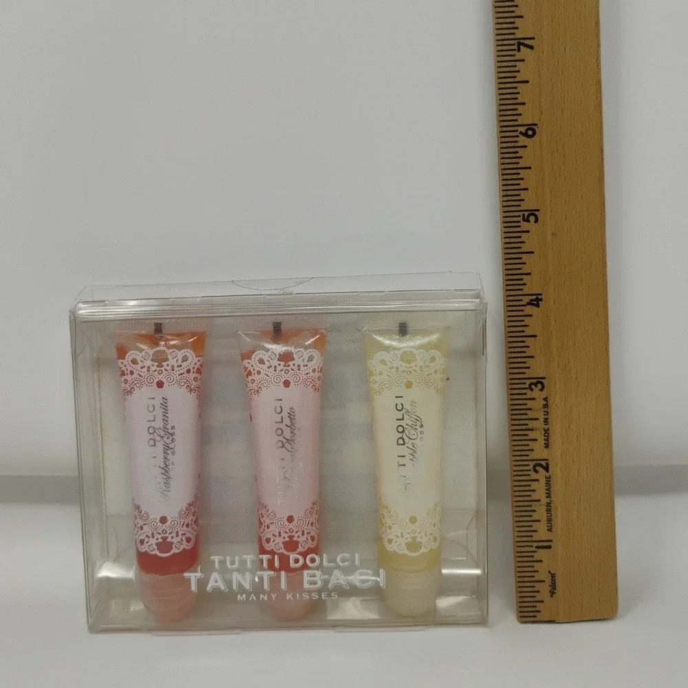 Tutti Dolci Lip Gloss Pineapple Raspberry Mango Vintage Bath Body Works Set
